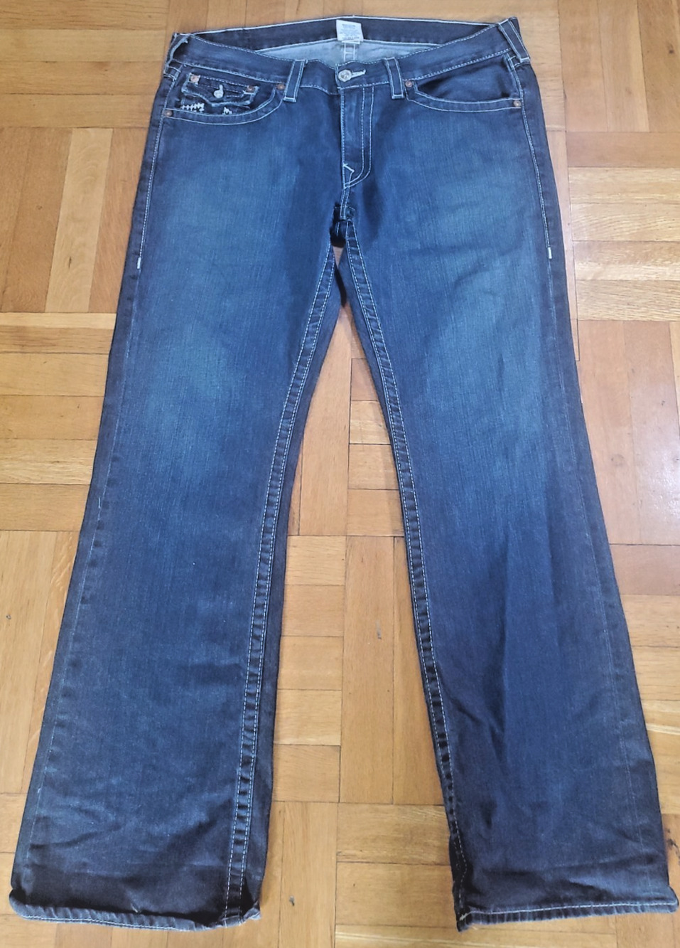 Vintage True Religion Billy Bootcut Jeans Mens Size 36 Thick Stitch Made In USA